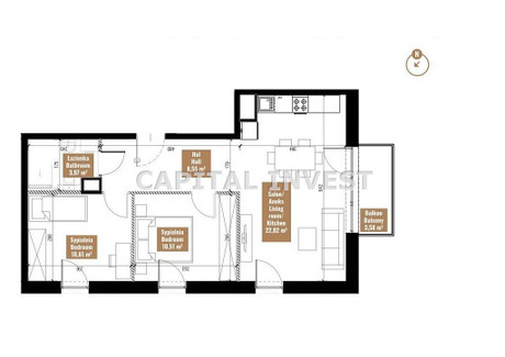 Mieszkanie na sprzedaż - Kraków, Kraków M., 56,47 m², 1 129 000 PLN, NET-CPI-MS-1555-1