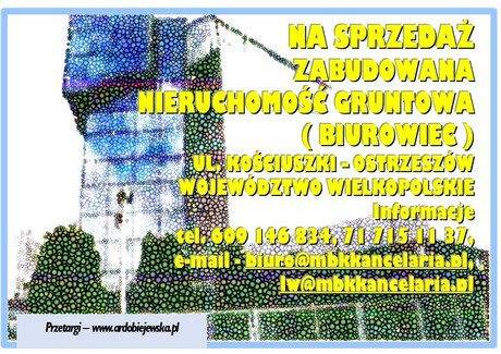 Lokal na sprzedaż - Tadeusza Kościuszki Ostrzeszów, Ostrzeszowski, 999,5 m², 1 812 000 PLN, NET-9642/3186/OOS