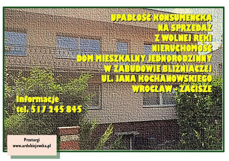 Dom na sprzedaż - al. Jana Kochanowskiego Zacisze, Wrocław, 187,93 m², 1 848 000 PLN, NET-8337/3186/ODS