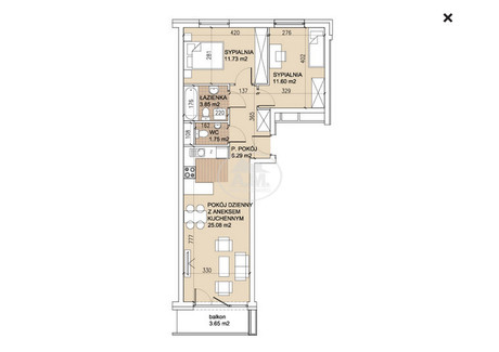 Mieszkanie na sprzedaż - Lothara Herbsta Sołtysowice, Wrocław-Psie Pole, Wrocław, 60,3 m², 719 000 PLN, NET-864031