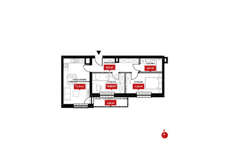 Mieszkanie na sprzedaż - Władysława Reymonta Kleczków, Wrocław-Psie Pole, Wrocław, 52,95 m², 859 416 PLN, NET-371910