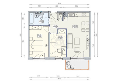 Mieszkanie na sprzedaż - Racławicka Krzyki, Wrocław-Krzyki, Wrocław, 53,6 m², 742 416 PLN, NET-733031