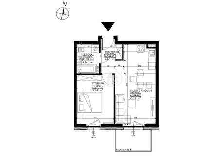 Mieszkanie na sprzedaż - Melisowa Lipa Piotrowska, Wrocław-Psie Pole, Wrocław, 42,2 m², 510 198 PLN, NET-824904