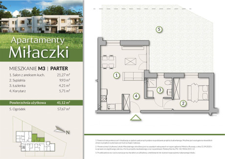 Mieszkanie na sprzedaż - Jana Kilińskiego Radomsko, Radomszczański (pow.), 41,12 m², 345 408 PLN, NET-1-10