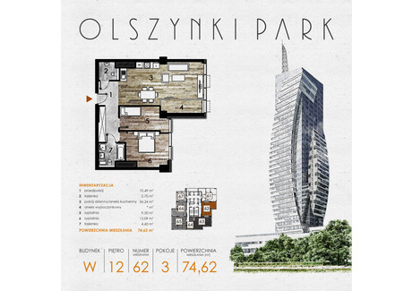 Mieszkanie na sprzedaż - Szopena 35C Śródmieście, Rzeszów, 75,16 m², inf. u dewelopera, NET-W62