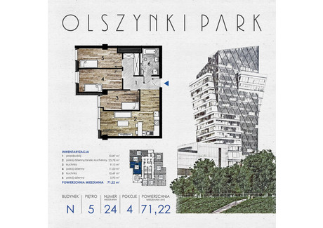 Mieszkanie na sprzedaż - Szopena 35C Śródmieście, Rzeszów, 71,72 m², inf. u dewelopera, NET-N24