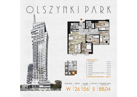 Mieszkanie na sprzedaż - Szopena 35C Śródmieście, Rzeszów, 88,87 m², inf. u dewelopera, NET-W156