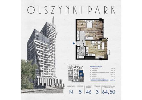 Mieszkanie na sprzedaż - Szopena 35C Śródmieście, Rzeszów, 65,02 m², inf. u dewelopera, NET-N46