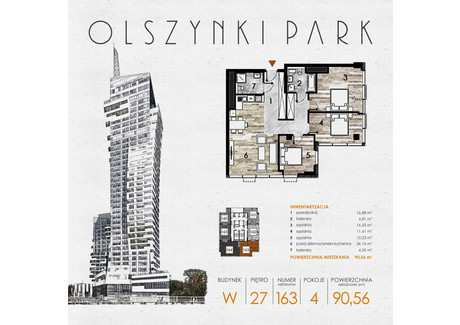 Mieszkanie na sprzedaż - Szopena 35C Śródmieście, Rzeszów, 91,34 m², inf. u dewelopera, NET-W163