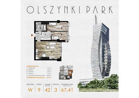 Mieszkanie na sprzedaż - Szopena 35C Śródmieście, Rzeszów, 67,72 m², inf. u dewelopera, NET-W42