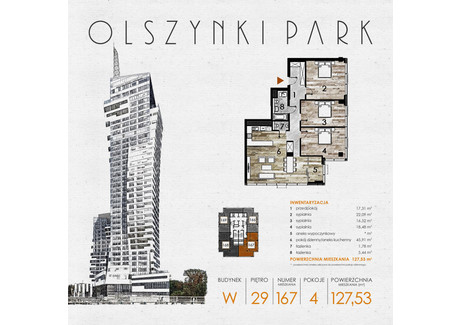 Mieszkanie na sprzedaż - Szopena 35C Śródmieście, Rzeszów, 128,45 m², inf. u dewelopera, NET-W167