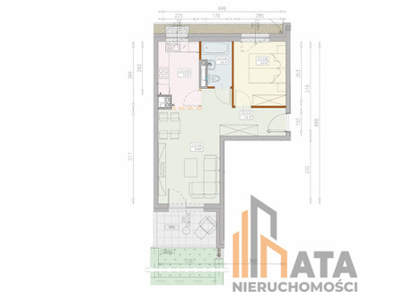 Mieszkanie na sprzedaż - Księże Wielkie, Wrocław, 45,8 m², 573 782 PLN, NET-871/8464/OMS