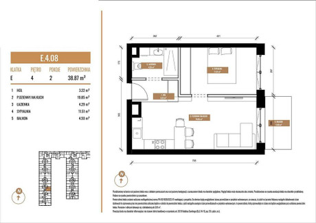 Mieszkanie na sprzedaż - Przemysłowa Katowice, 38,87 m², 496 640 PLN, NET-4936/12083/OMS