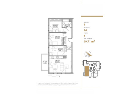 Mieszkanie na sprzedaż - Rumia, Wejherowski (Pow.), 69,71 m², 564 425 PLN, NET-47