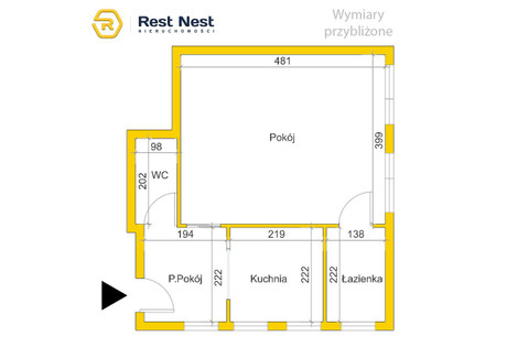 Mieszkanie na sprzedaż - Jurija Gagarina Mokotów Sielce, Mokotów, Warszawa, 33,26 m², 449 000 PLN, NET-RN904388