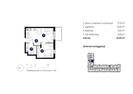 Mieszkanie na sprzedaż - Bazylianówka, Lublin, 41,43 m², 493 557 PLN, NET-245396