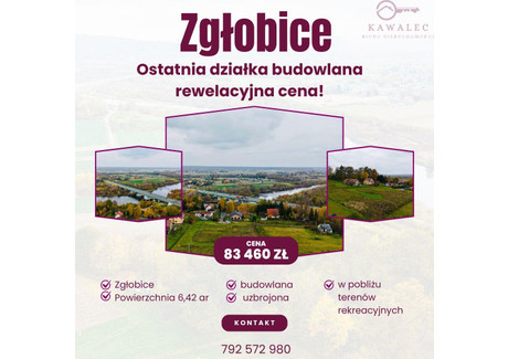 Działka na sprzedaż - Nadbrzeżna Zgłobice, Tarnów, Tarnowski, 642 m², 83 460 PLN, NET-7