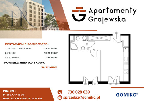 Mieszkanie na sprzedaż - Grajewska Szmulowizna, Praga-Północ, Warszawa, 39,93 m², 770 649 PLN, NET-98/15815/OMS