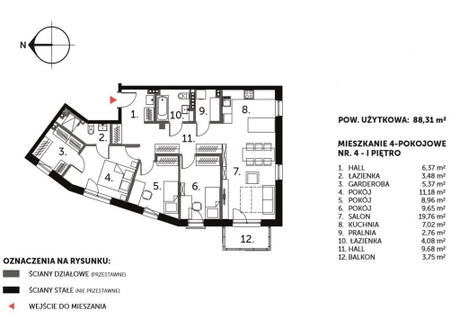 Mieszkanie na sprzedaż - Koprzywiańska Gocławek, Praga-Południe, Warszawa, 88,31 m², 1 254 002 PLN, NET-25/16165/OMS