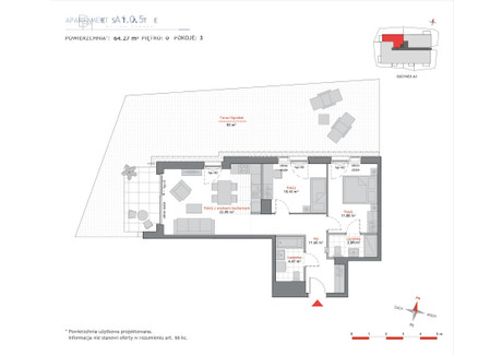 Mieszkanie na sprzedaż - Oliwa, Gdańsk, 64,2 m², 1 267 282 PLN, NET-EC123456381007