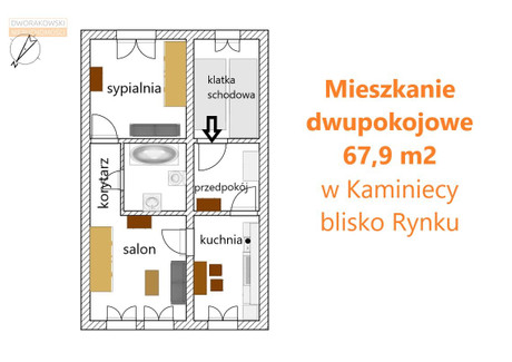 Mieszkanie na sprzedaż - Stefana Żeromskiego Świebodzice, Świdnicki, 67,9 m², 250 000 PLN, NET-BER-MS-3853