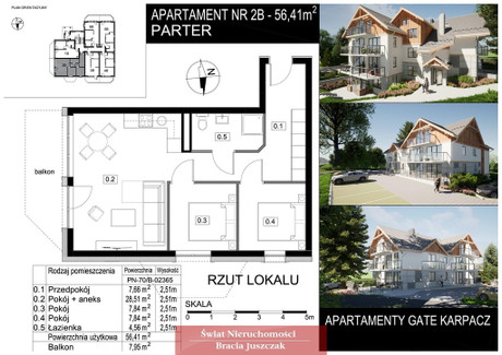 Mieszkanie na sprzedaż - Miłków, Podgórzyn, Karkonoski, 56,41 m², 705 125 PLN, NET-20010/3265/OMS