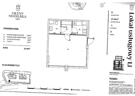 Lokal na sprzedaż - Mogilska Grzegórzki, Kraków, 37,2 m², 1 078 800 PLN, NET-118/5698/OLS