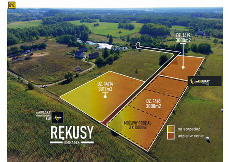 Działka na sprzedaż - Rękusy, Ełk, Ełcki, 1000 m², 73 500 PLN, NET-MKW-GS-1499