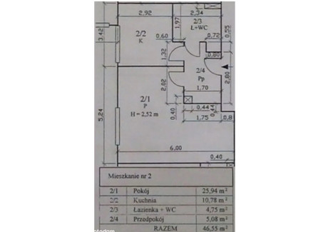 Mieszkanie na sprzedaż - Kolejowa Świebodzice, Świdnicki (pow.), 46,55 m², 204 999 PLN, NET-36/2-1