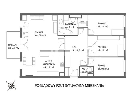 Mieszkanie na sprzedaż - Myśliwska Gdańsk, 93,4 m², 1 199 000 PLN, NET-DJ879116