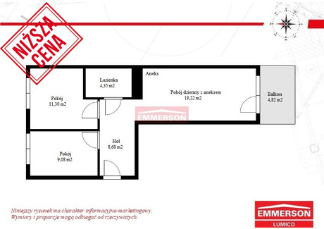 Mieszkanie na sprzedaż - Prądnik Biały, Kraków, 52,63 m², 749 978 PLN, NET-33221/6342/OMS