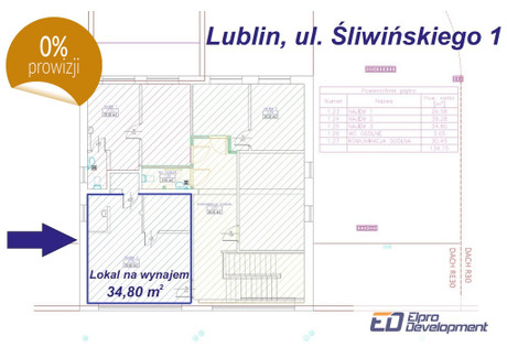 Biuro do wynajęcia - Józefa Śliwińskiego Lublin, 34,8 m², 1670 PLN, NET-700/3666/OLW