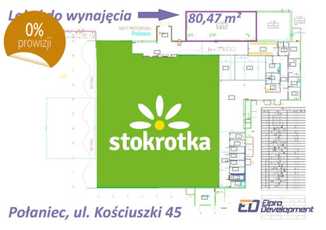 Lokal do wynajęcia - Tadeusza Kościuszki Połaniec, Połaniec (Gm.), Staszowski (Pow.), 80,47 m², 2816 PLN, NET-703/3666/OLW