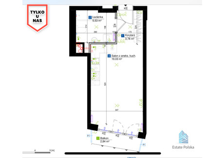 Mieszkanie na sprzedaż - Stefana Żeromskiego Śródmieście, Gdynia, 28,34 m², 621 280 PLN, NET-EP291441