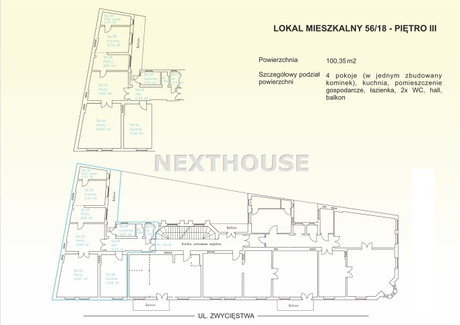 Mieszkanie na sprzedaż - Centrum, Gliwice, Gliwice M., 100,35 m², 551 925 PLN, NET-NXH-MS-4935