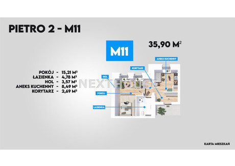 Mieszkanie na sprzedaż - Gliwice, Gliwice M., 35,9 m², 269 250 PLN, NET-NXH-MS-4678