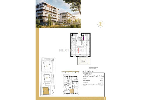 Mieszkanie na sprzedaż - Siemianowice Śląskie, Siemianowice Śląskie M., 34,26 m², 282 645 PLN, NET-NXH-MS-4326