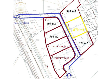 Działka na sprzedaż - Obwodowa Centrum, Siemianowice Śląskie, Siemianowice Śląskie M., 870 m², 217 500 PLN, NET-IGNR-GS-4521-1