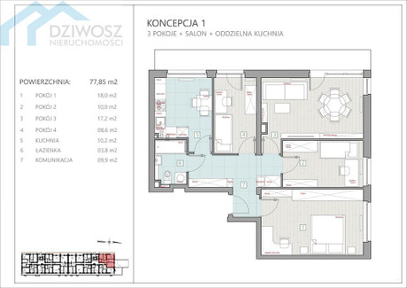 Mieszkanie na sprzedaż - Maślicka Wrocław-Fabryczna, Wrocław, 77,78 m², 749 000 PLN, NET-33158/1693/OMS