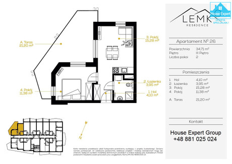 Mieszkanie na sprzedaż - Krynica-Zdrój, Nowosądecki, 34,71 m², 572 715 PLN, NET-HEG-MS-906-1