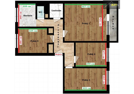 Mieszkanie na sprzedaż - Łomżyńska Zagórze, Sosnowiec, 72,46 m², 340 000 PLN, NET-C190