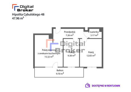 Mieszkanie na sprzedaż - Cybulskiego Otwock, Otwocki, 47,96 m², 661 848 PLN, NET-KNG-MS-4450