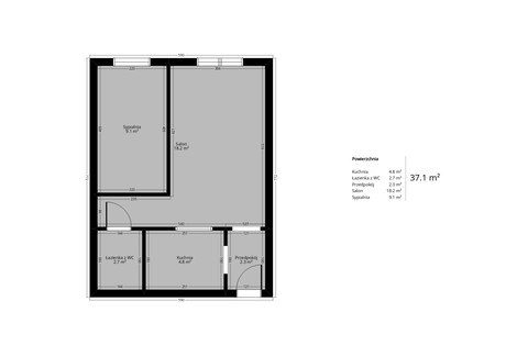 Mieszkanie na sprzedaż - Spółdzielców Podgórze, Kraków, 37,1 m², 489 000 PLN, NET-180