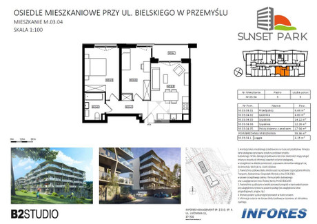 Mieszkanie na sprzedaż - Marcina Bielskiego Przemyśl, 55,36 m², 470 560 PLN, NET-5653/5738/OMS