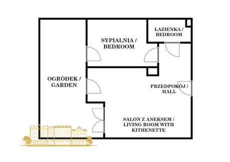 Mieszkanie na sprzedaż - Na Załęczu Kraków-Nowa Huta, Kraków, 46,52 m², 614 000 PLN, NET-1289/6777/OMS