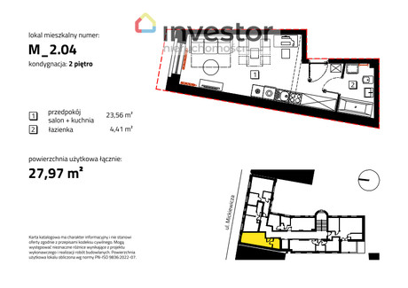 Mieszkanie na sprzedaż - Mickiewicza Kluczbork, Kluczborski, 27,97 m², 199 000 PLN, NET-15544/9376/OMS