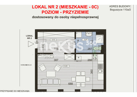 Mieszkanie na sprzedaż - Boguszyce, Oleśnica, Oleśnicki, 39,25 m², 310 075 PLN, NET-22/17137/OMS