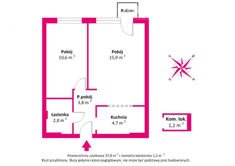 Mieszkanie na sprzedaż - Niska Śródmieście, Warszawa, 37,8 m², 650 000 PLN, NET-35369/3685/OMS