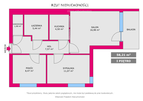 Mieszkanie na sprzedaż - Władysława Orkana Brynów, Katowice, 56,21 m², 549 000 PLN, NET-33154/3685/OMS