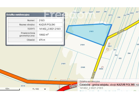 Działka na sprzedaż - Widok Kazuń Polski, Czosnów, Nowodworski, 10 700 m², 1 500 000 PLN, NET-9200/3685/OGS